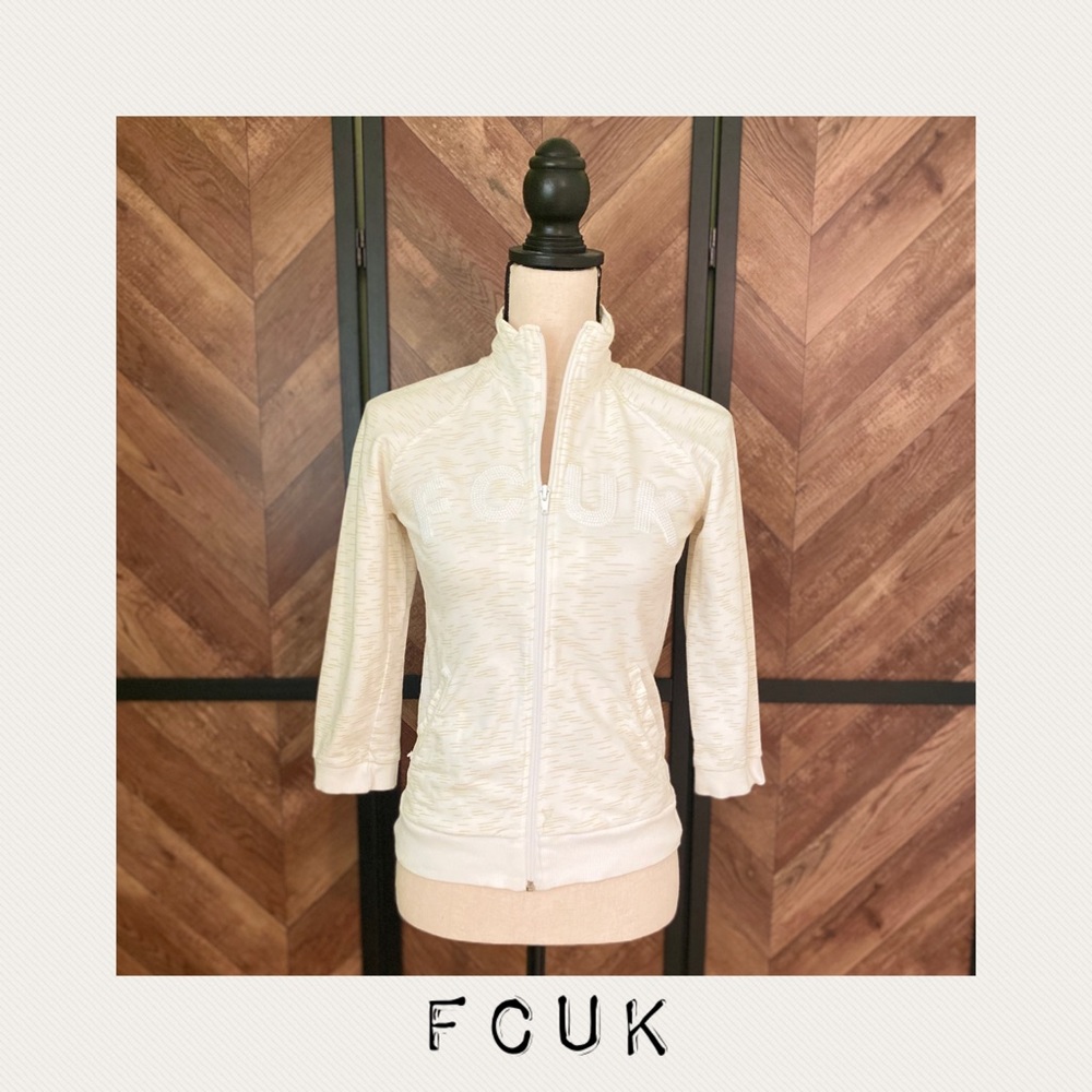 FCUK - Zip Up Logo Jacket - SZ Small